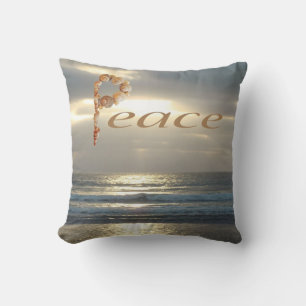 Sunset Over Pacific Ocean Photo Evening Sky Peace Cushion