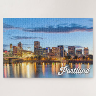 Sunset Over Portland, Oregon Jigsaw Puzzle