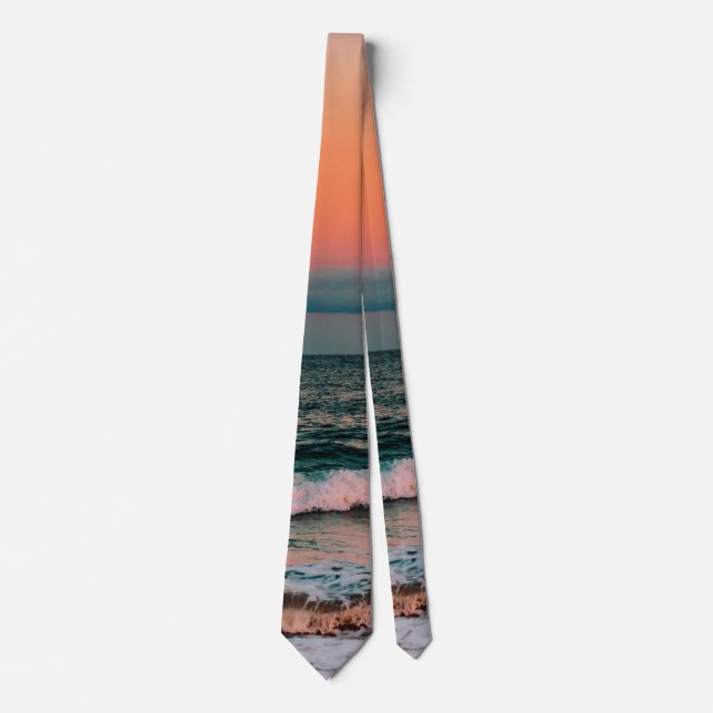 sunset over sea tie (Front)