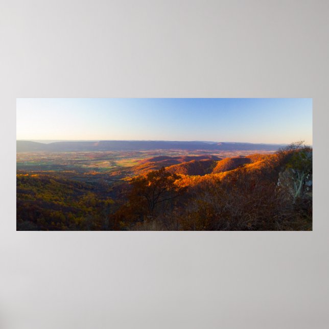 Sunset over Shenandoah National Park, Virginia Poster (Front)