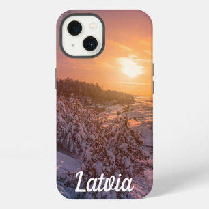 Sunset over snow sea coast Case-Mate iPhone case