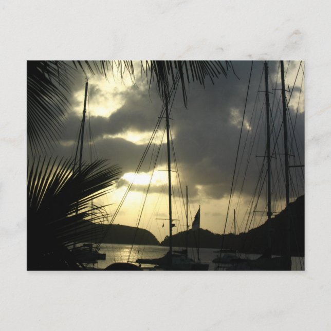 Sunset over Sopers Hole Postcard (Front)