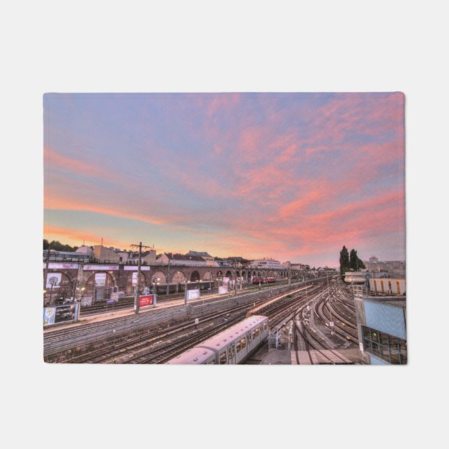 Sunset Over Spittelau, Vienna Austria Doormat (Front)