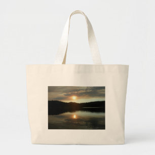 Sunset over Spring Valley Reservoir Large Tote Bag