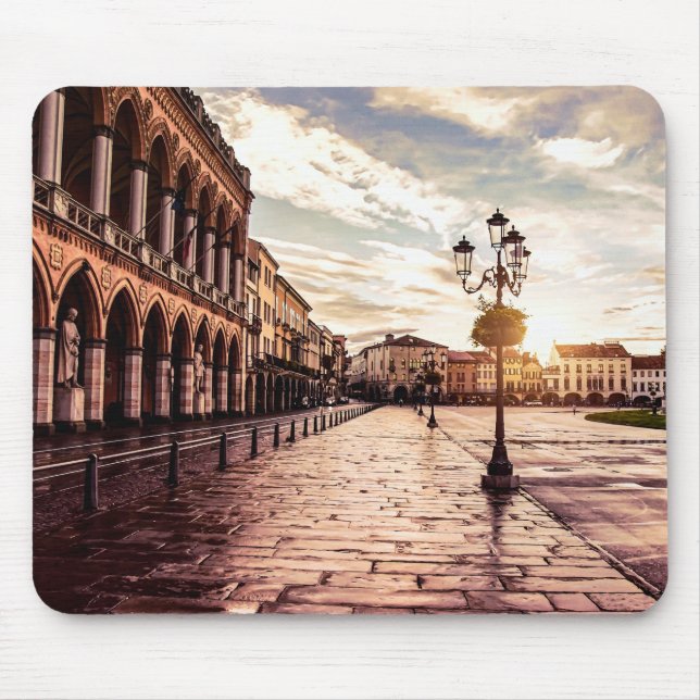 Sunset over square in Padova in Italy Mouse Pad (Front)