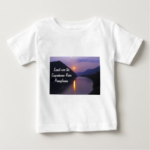 Sunset over Susquehanna River Pennsylvania Baby T-Shirt