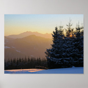 Sunset over Tatras Poster