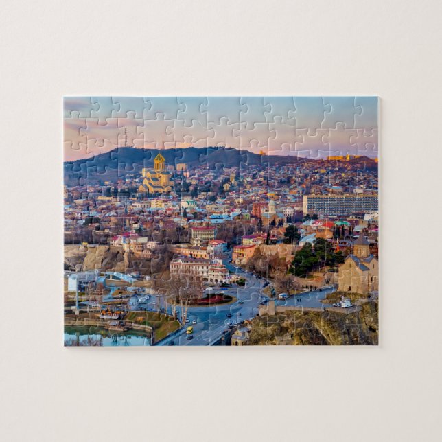 Sunset over Tbilisi Jigsaw Puzzle (Horizontal)