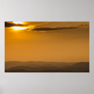 Sunset Over the Allegheny Mountains, West Virginia Poster