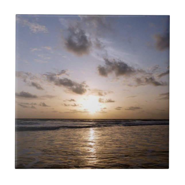 Sunset over the Arabic Sea Tile (Front)