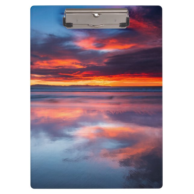 Sunset over the Channel Islands, CA Clipboard (Front)