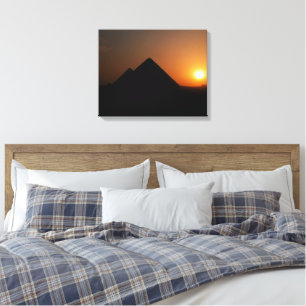 Sunset Over the Great Pyramid - Canvas Print