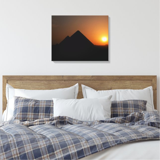 Sunset Over the Great Pyramid - Canvas Print (Insitu(Bedroom))
