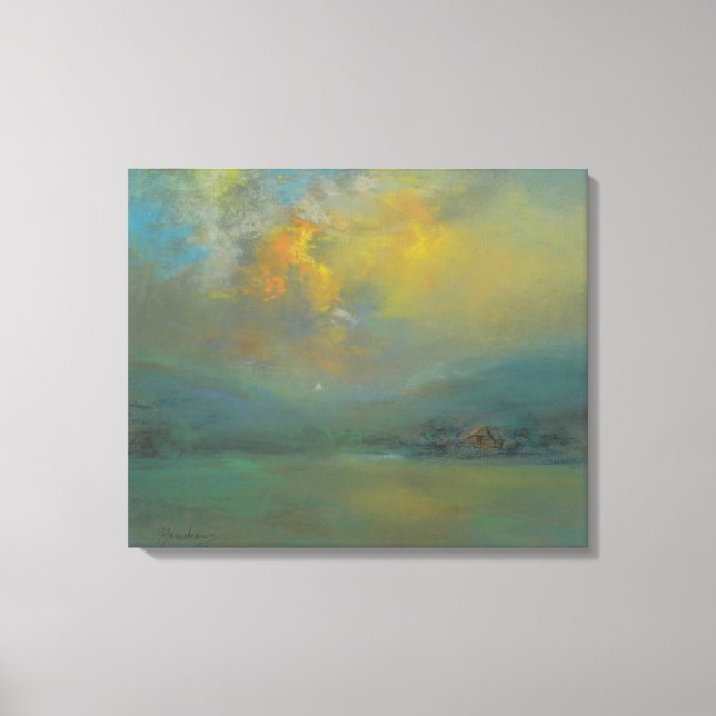 Sunset Over the Hills (by Glenn Cooper Henshaw) Canvas Print (Front)