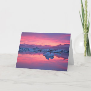 Sunset Over the Jokulsarlon Glacier Lagoon Card