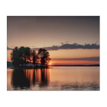 Sunset over the lake