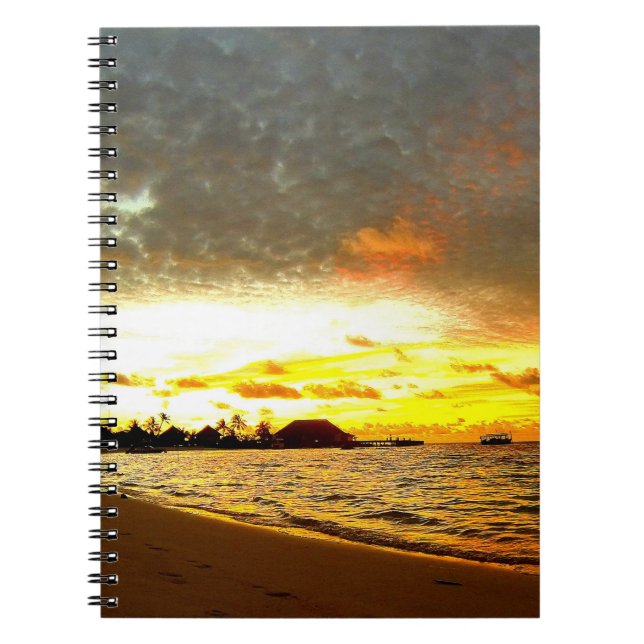 Sunset Over the Maldives Notebook (Front)