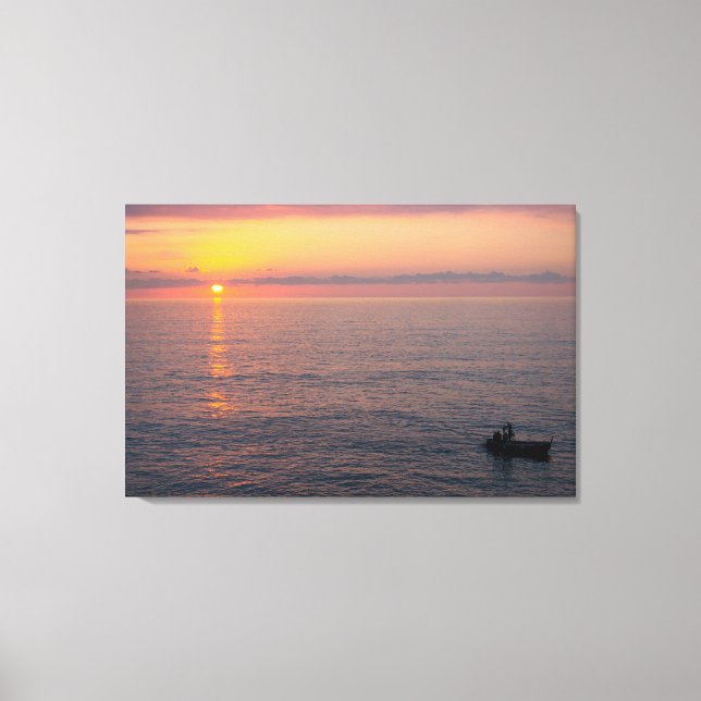 Sunset over the mediterranean sea. canvas print (Front)