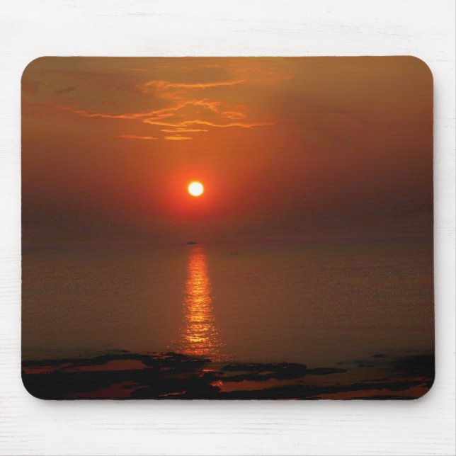 Sunset over the Ocean Mouse Pad (Front)