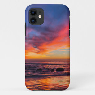 Sunset over the Pacific from Coronado 2 iPhone 11 Case