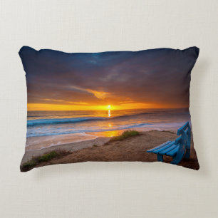 Sunset over the Pacific Ocean Decorative Cushion