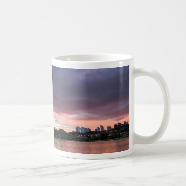 Sunset Over The Park Coffee Mug (Right)