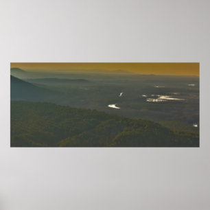 Sunset over the Petit Jean River Valley, Arkansas Poster