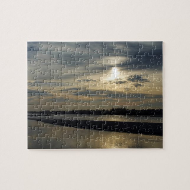 Sunset over the river jigsaw puzzle (Horizontal)