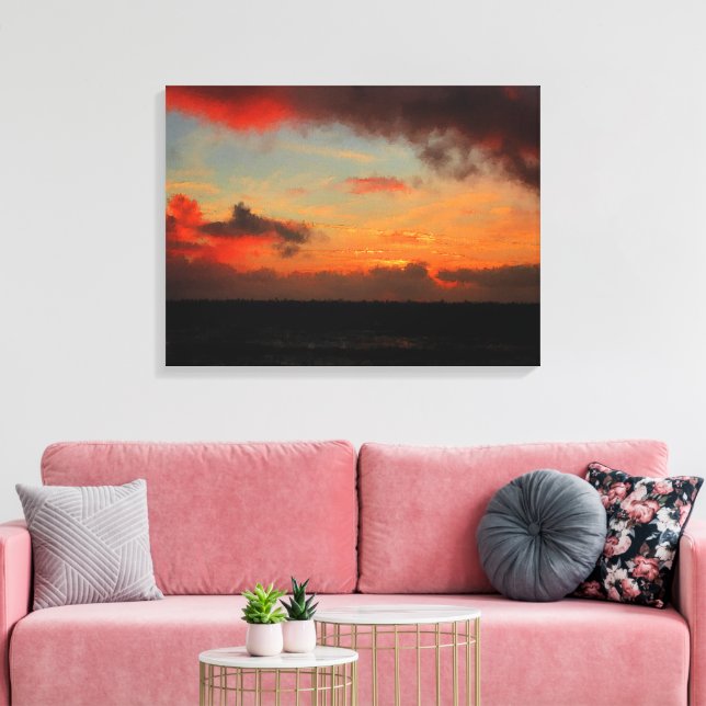 SUNSET OVER THE SEA CANVAS PRINT (Insitu(LivingRoom))