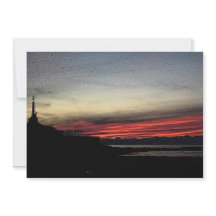 Sunset over the sea in Aberystwyth