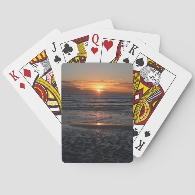 Sunset over the Sea Playing Cards (Back)