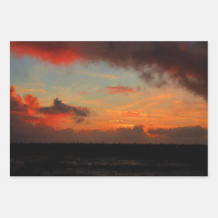 SUNSET OVER THE SEA WRAPPING PAPER SHEET