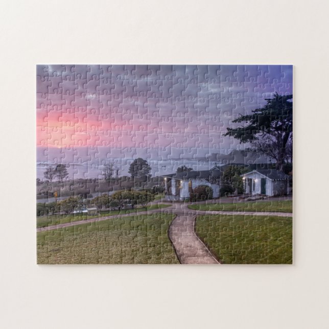 Sunset Over the South Lawn at the Little River Inn Jigsaw Puzzle (Horizontal)