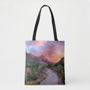 Sunset Over the Watchman Tote Bag
