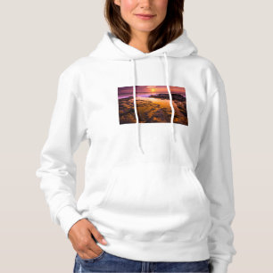Sunset over tide pools, Hawaii Hoodie