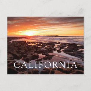 Sunset Over Tide Pools Postcard