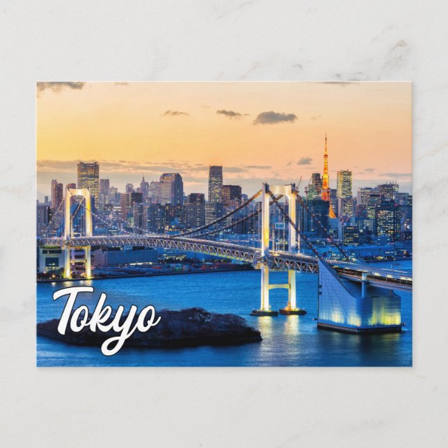 Sunset Over Tokyo, Japan Postcard (Front)
