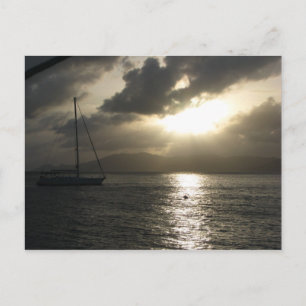 Sunset over Tortola Postcard