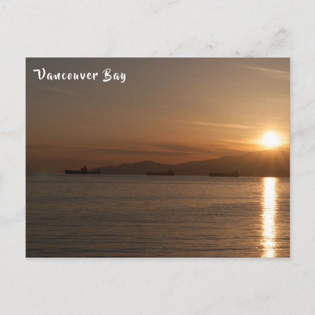 Sunset over Vancouver Bay - Canada Postcard (Front)