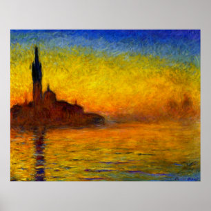 Sunset over Venice by Claude Monet Print