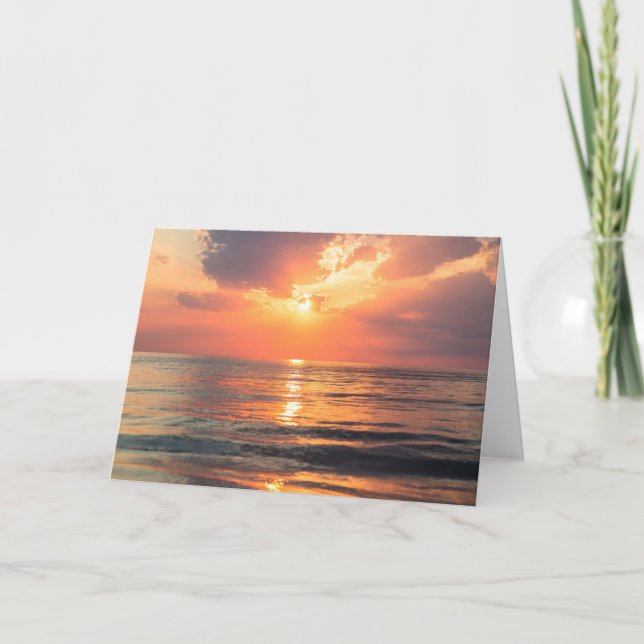 sunset over water card (Front)