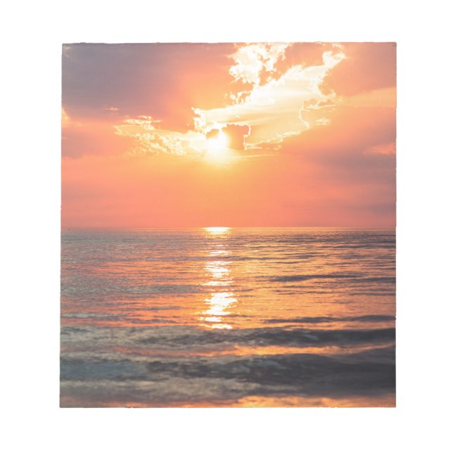 sunset over water notepad (Front)