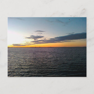 Sunset Over Water Postcard