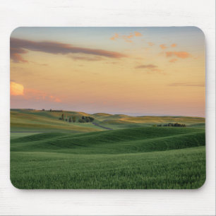 Sunset over Wheat Fields   Washington State Mouse Pad
