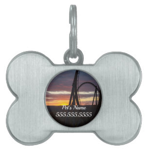 Sunset Over Wildfire Pet Tag