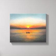Sunset painting acrylic painting canvas print