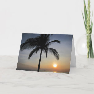 sunset palm card