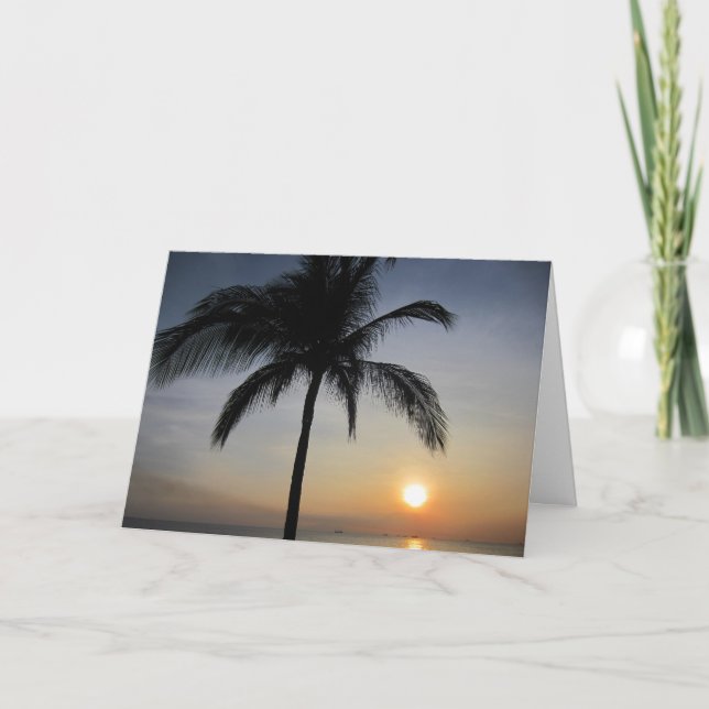 sunset palm card (Front)