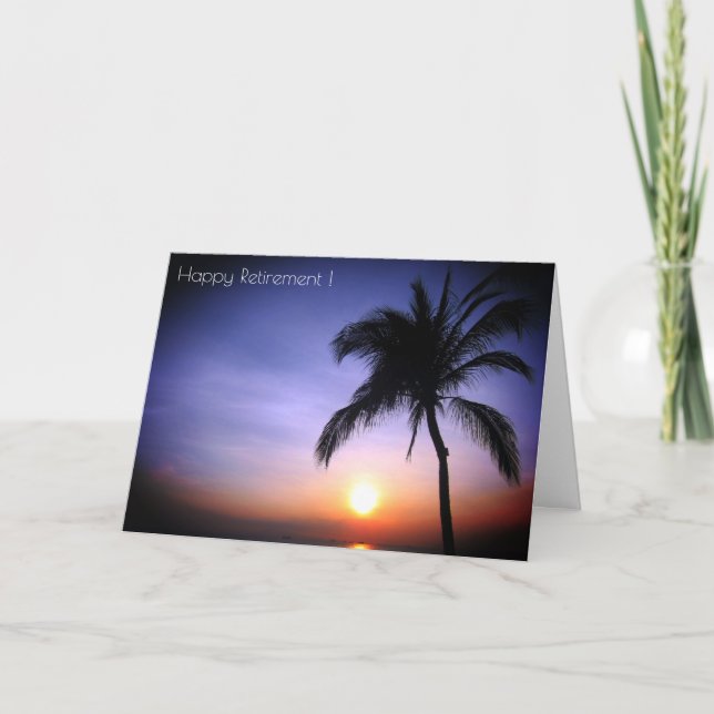 sunset palm retiring card (Front)