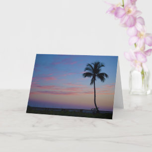 Sunset Palm Silhouette Greeting Card